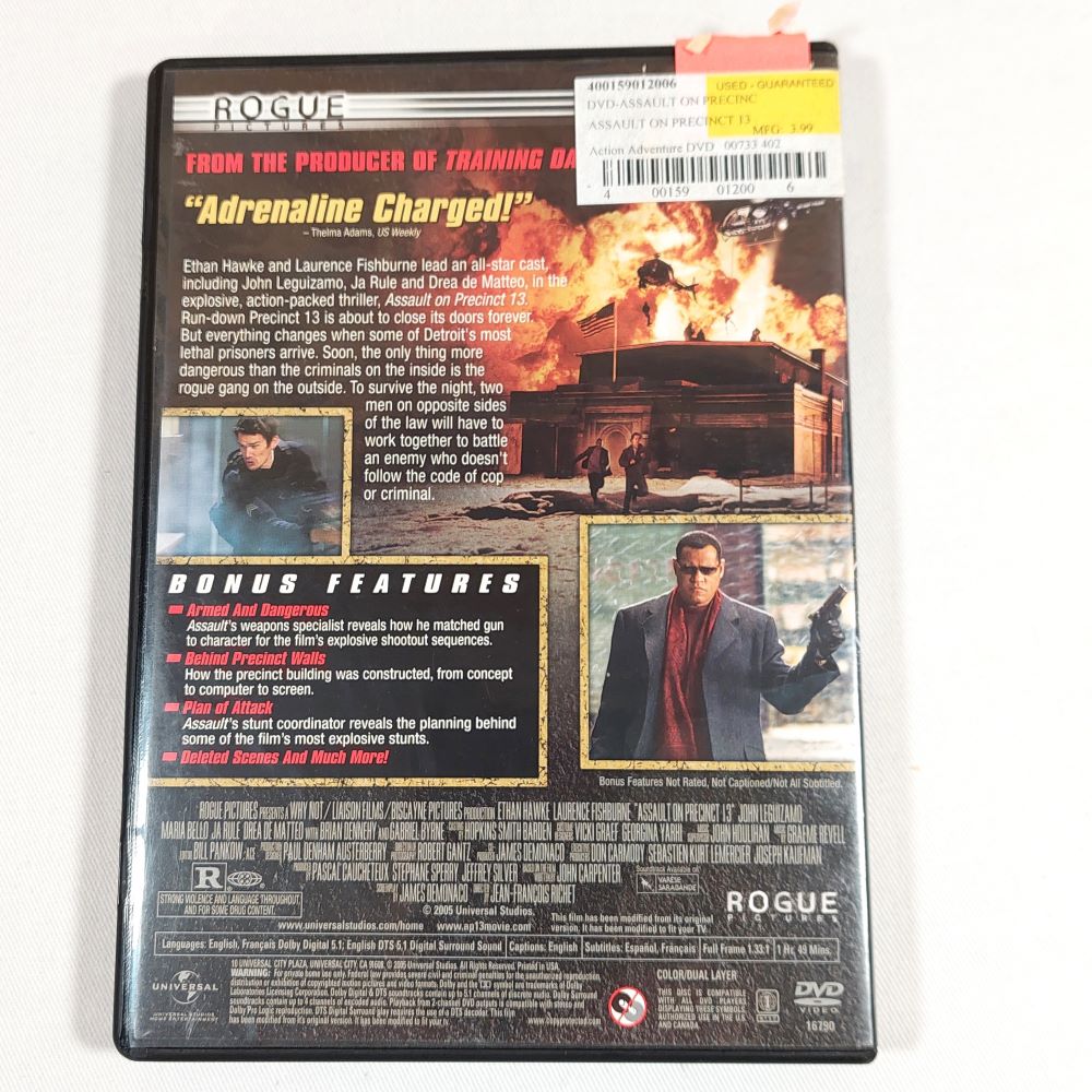 Assault on Precinct 13 on DVD