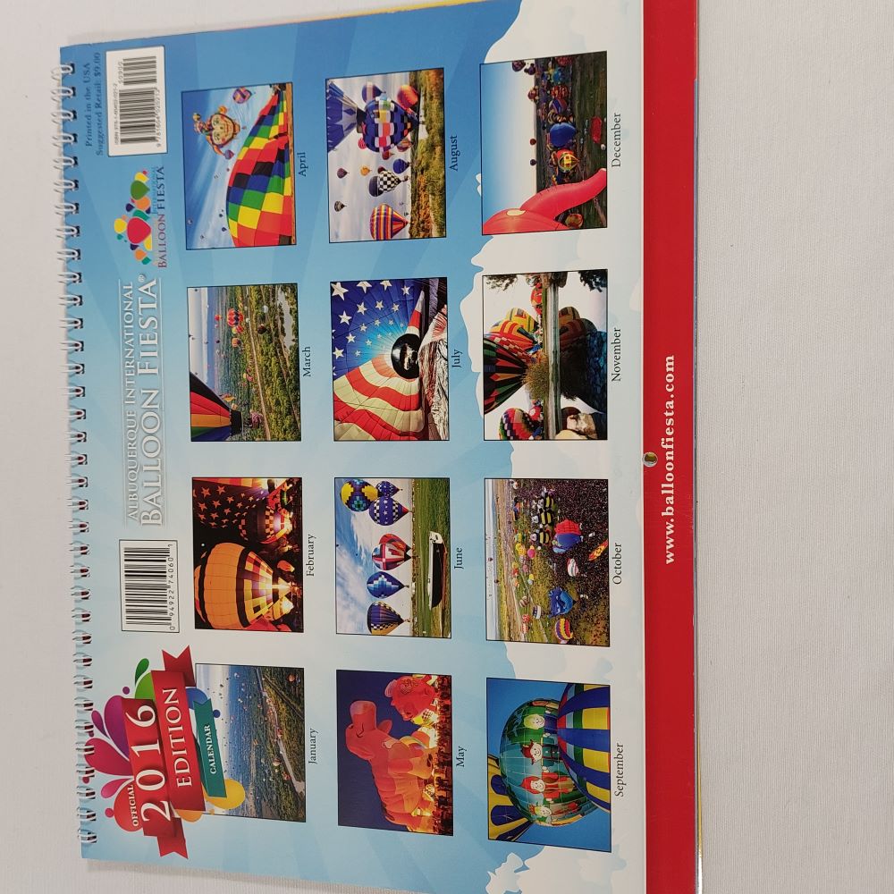 2016 Calendar Albuquerque International Balloon Fiesta