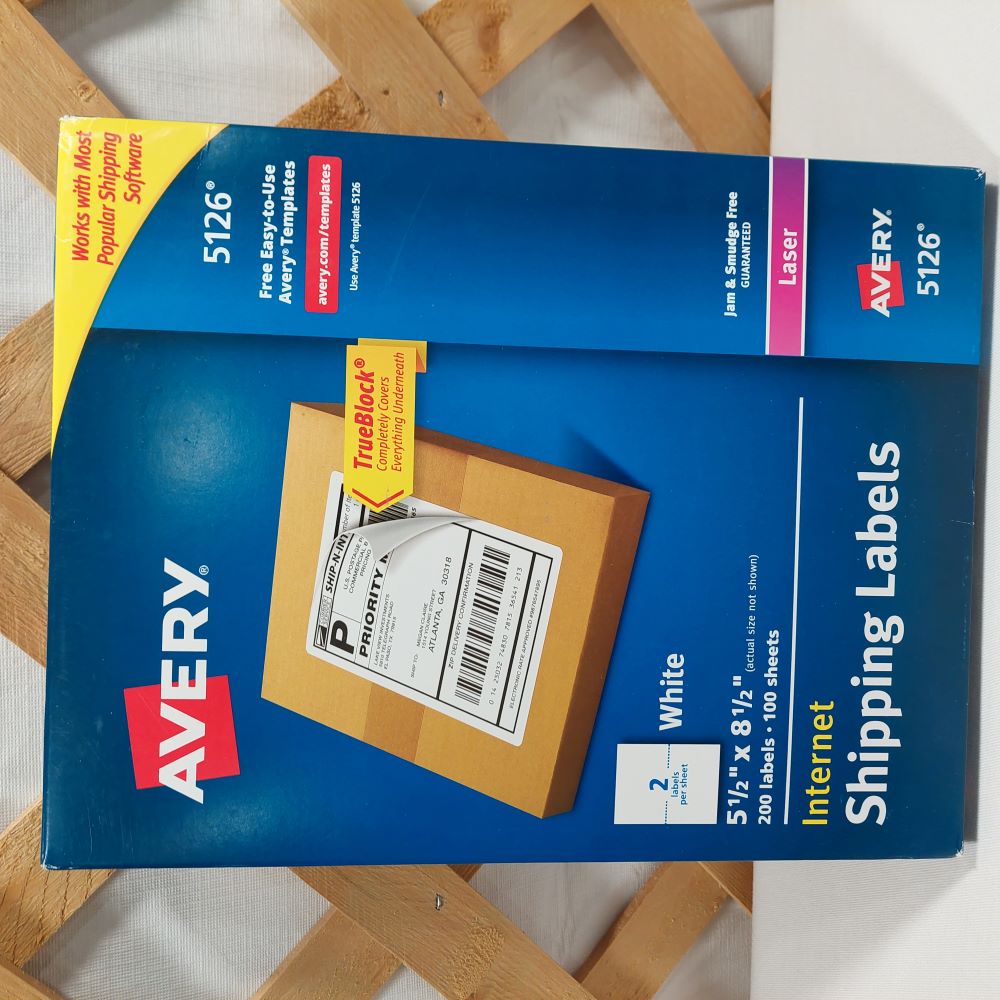 Avery 5126 Internet Shipping Labels Laser Printer 200 Labels