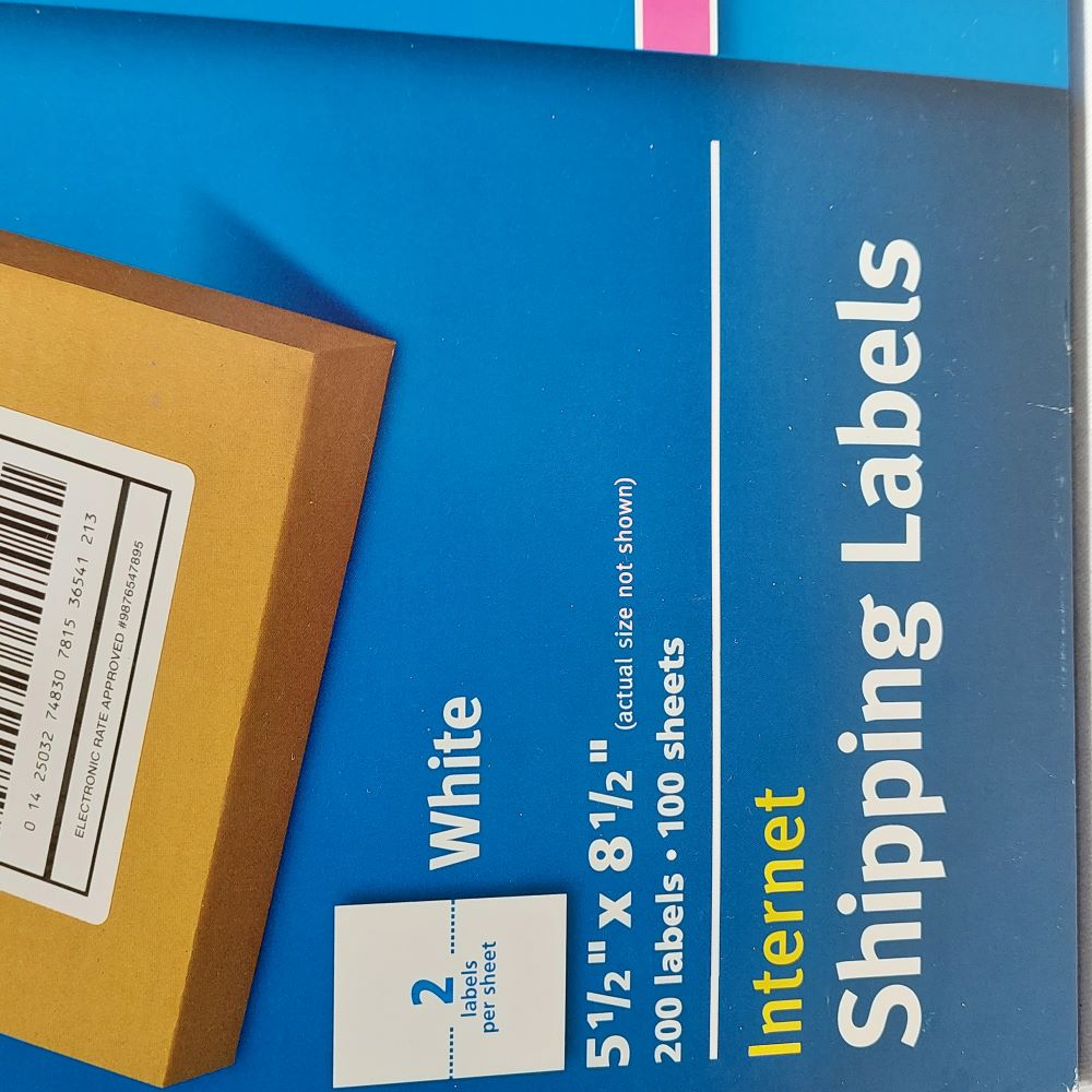 Avery 5126 Internet Shipping Labels Laser Printer 200 Labels