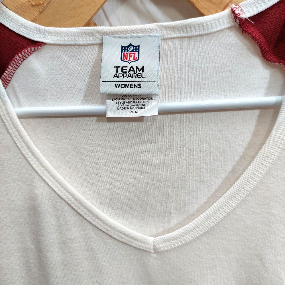 NFL Team Apparel Washington Redskins Women's V-Neck T-Shirt