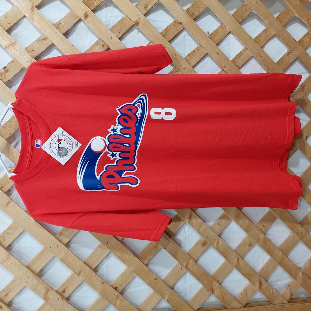 Victorino #8 Philadelphia Phillies Crew Neck T-Shirt Size Large