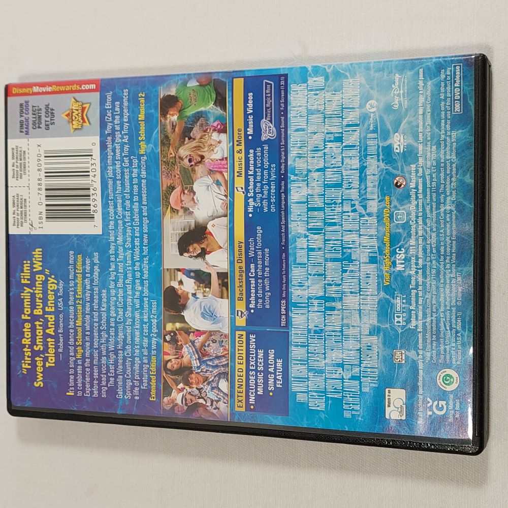 Disney High School Musical 2 Extended Edition Movie DVD
