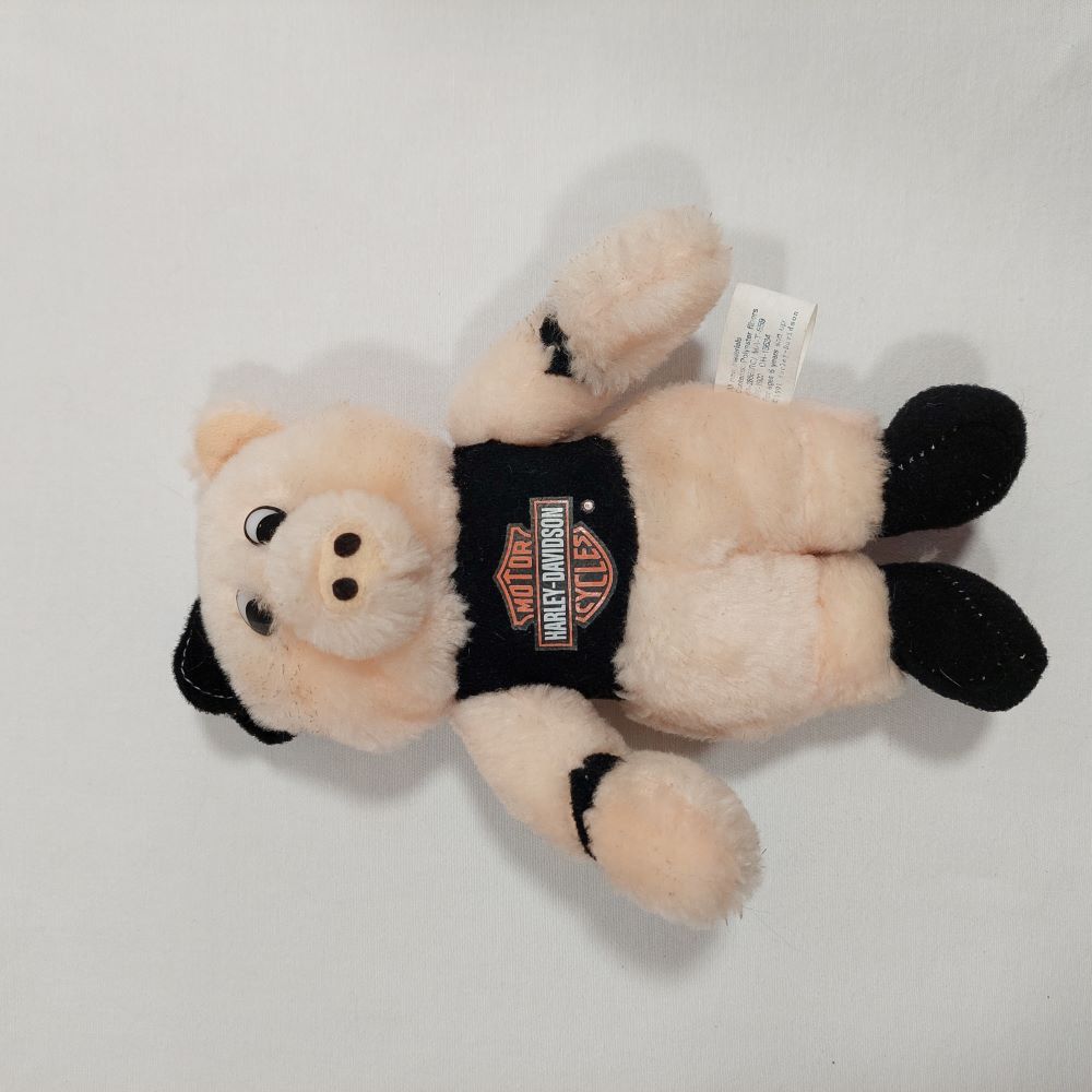 Novelty Stuffed Animal - Hog with Harley-Davidson Motorcyles Emblem - 1991
