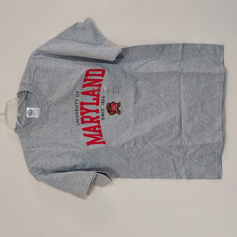 University of Maryland Delta Magnum Weight Adult Gray T-Shirt