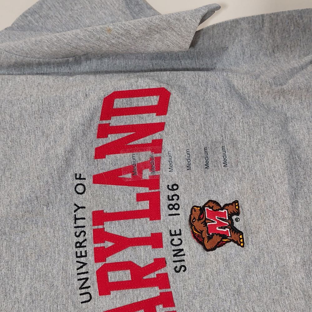 University of Maryland Delta Magnum Weight Adult Gray T-Shirt