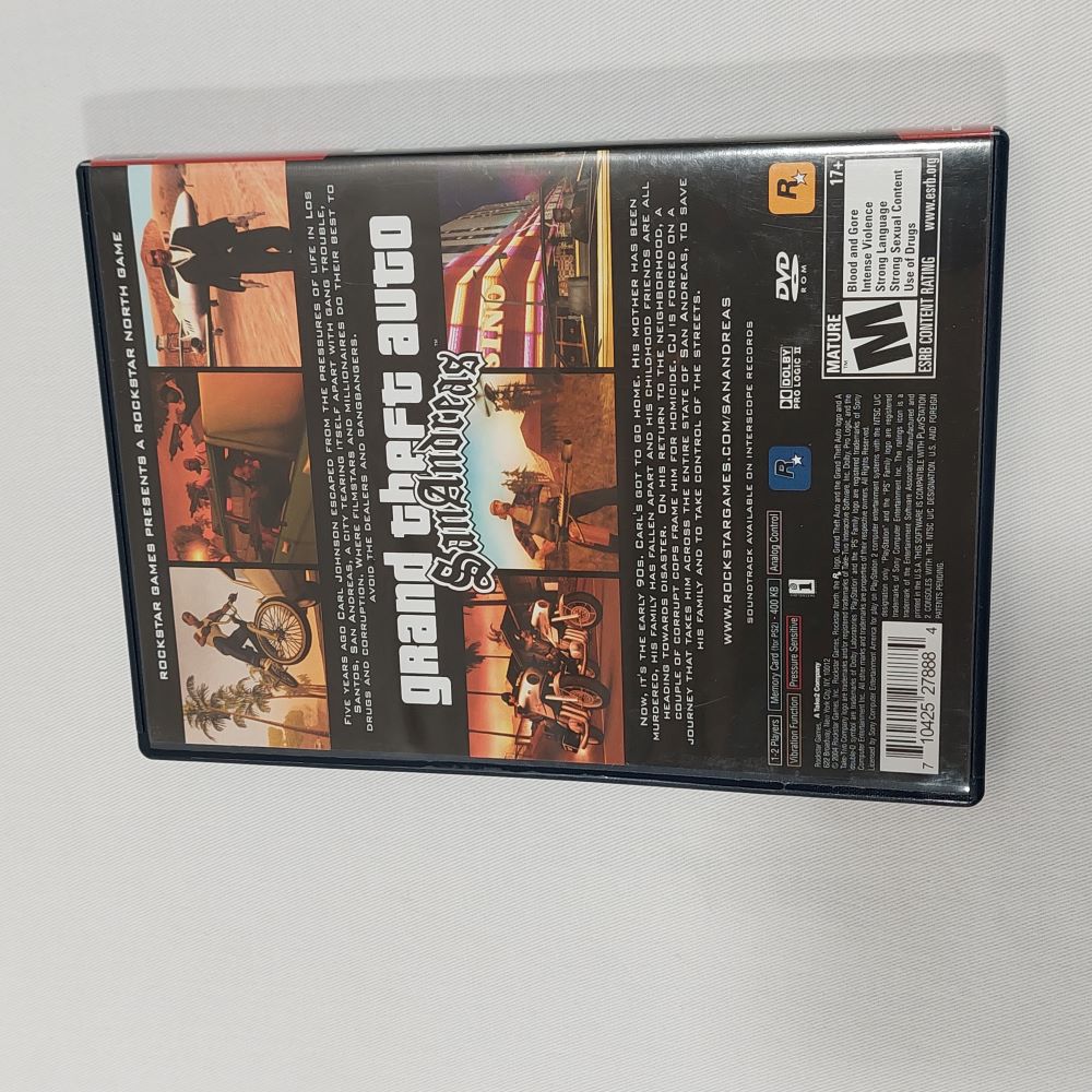 Grand Theft Auto San Andreas PS2 Game