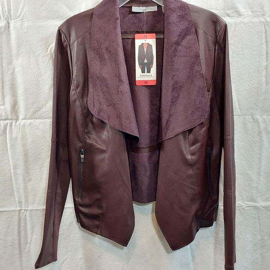Faux Leather Drape Jacket Juniors Size M