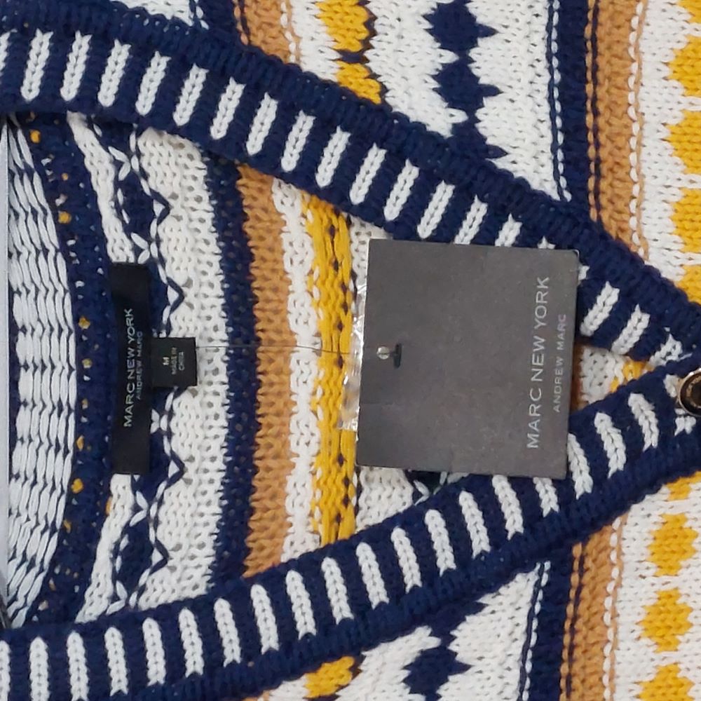 Marc New York Striped Cardigan Sweater Women's Size Medium