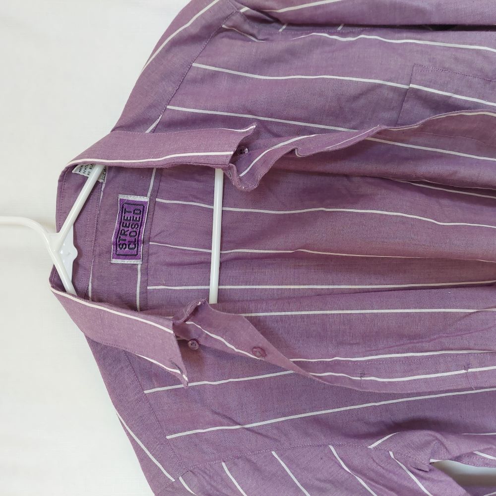 Street Closed Long Sleeve Button Down Shirt Men's Medium