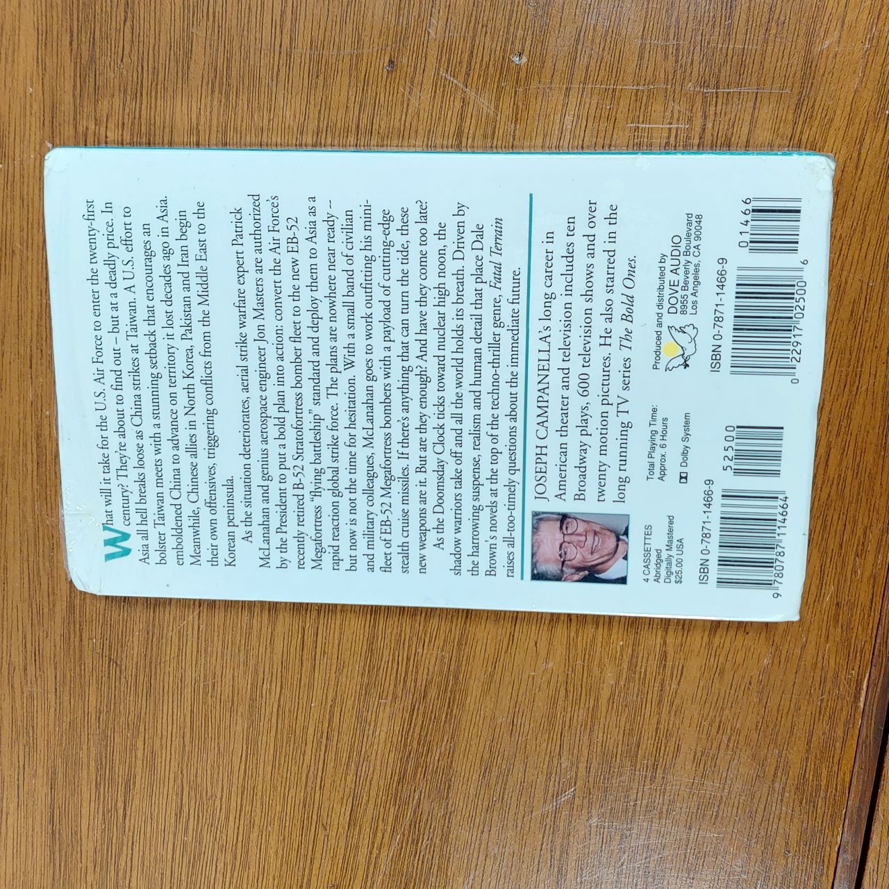 Fatal Terrain by Dale Brown Audiobook on Cassette View of Back of Package
