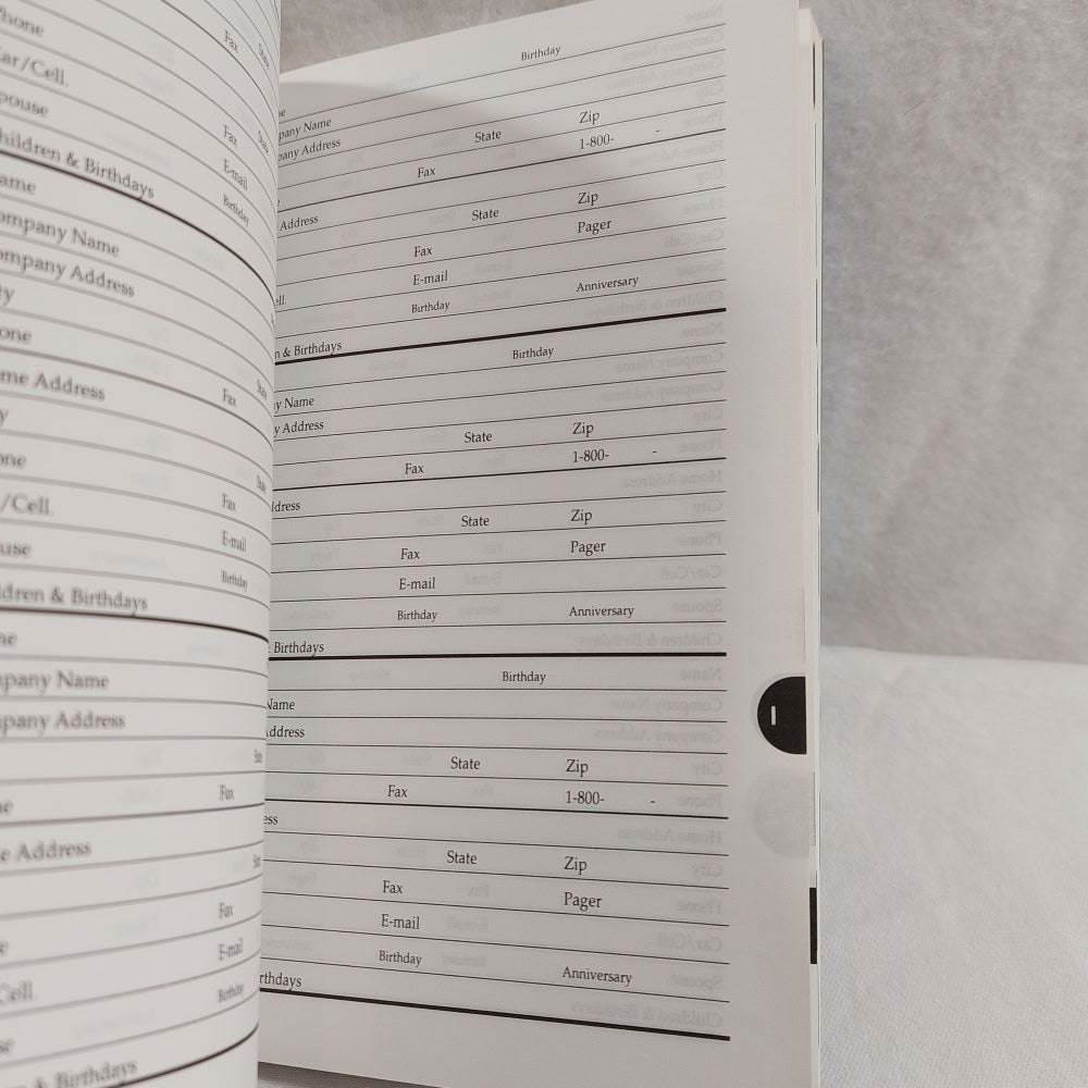 Telephone/Address Book Platinum Press Inc. View of Inside Pages