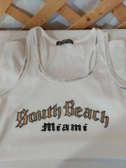 Banana Split USA South Beach Miami Tank Top Women's Size Medium