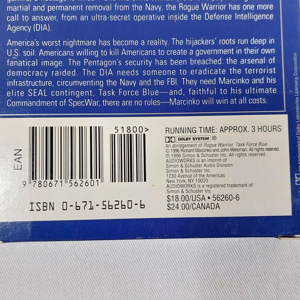 Richard Marcinko Rogue Warrior Task Force Blue on Audiobook