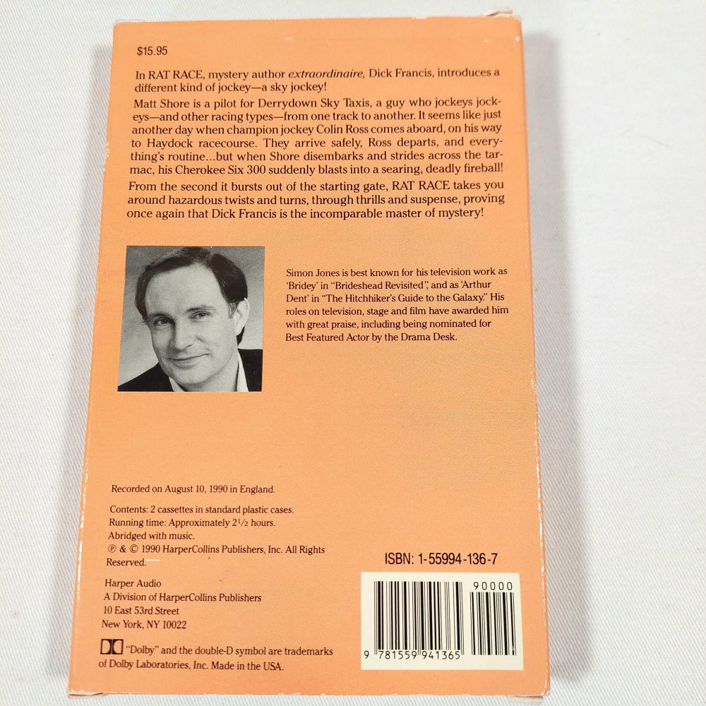 Dick Francis Audiobook Rat Race on Cassette