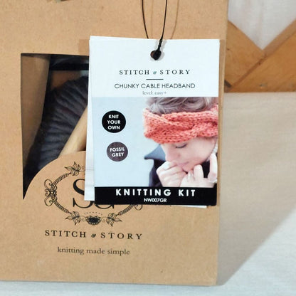 Stitch & Story Chunky Cable Headband Knitting Kit