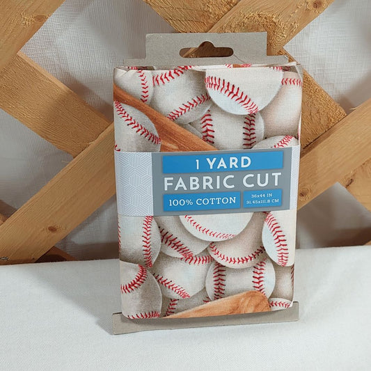 One Yard Fabric Cut Baseball Theme