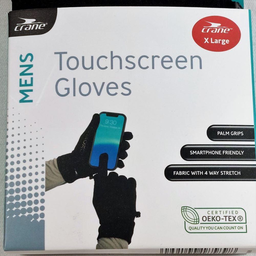 Mens Touchscreen Gloves Size X-Large