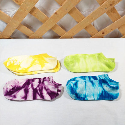 Tie Dye No Show/Low Cut Socks Set of 4