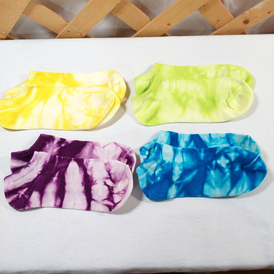 Tie Dye No Show/Low Cut Socks Set of 4