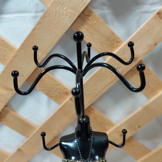 Jewelry Stand Mannequin with Leopard Print Dress