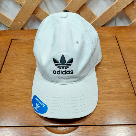 Adidas M Originals Relaxed Strapback Hat - White Adjustable Fit