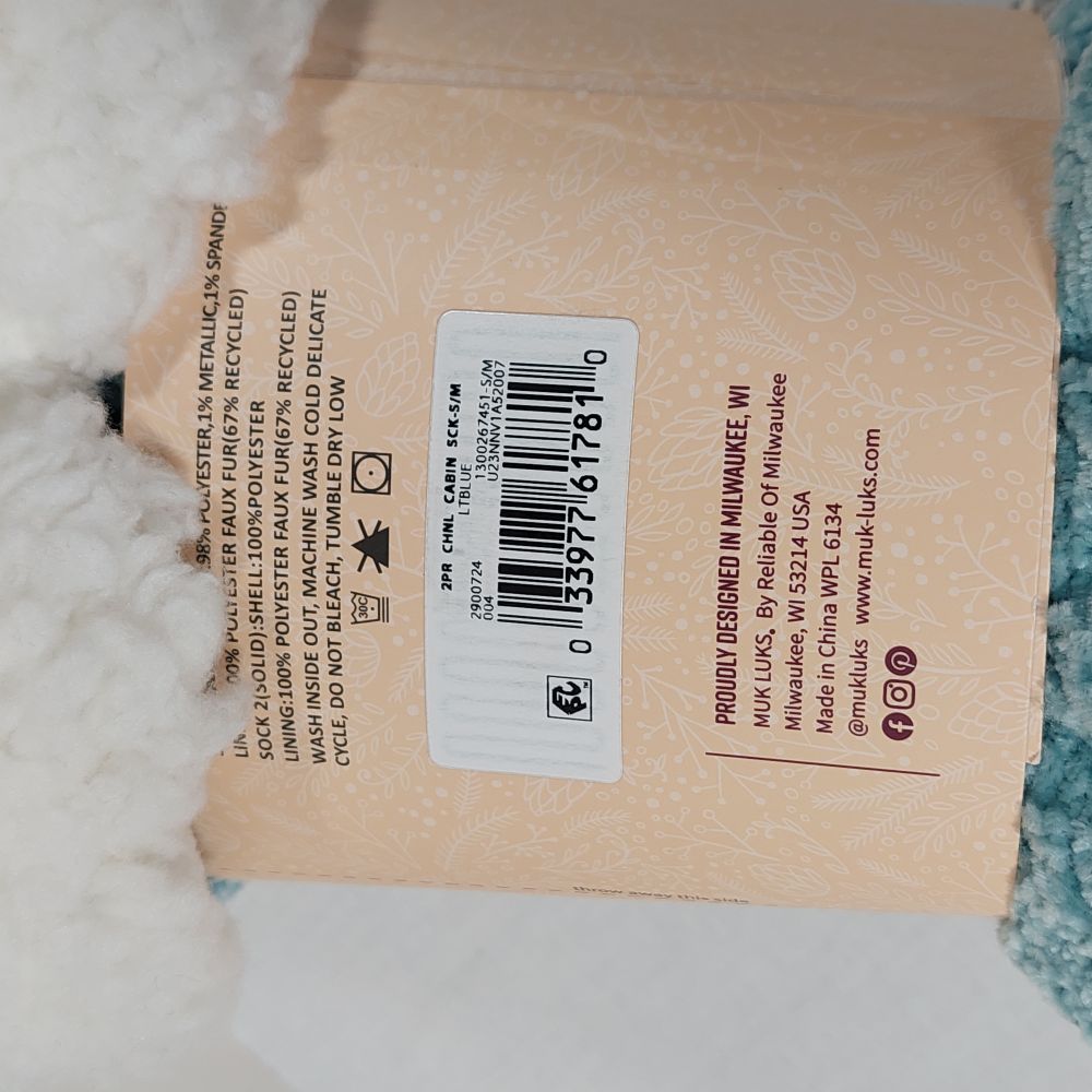 Muk Luks Fully Lined Cabin Socks 2-Pair Pack