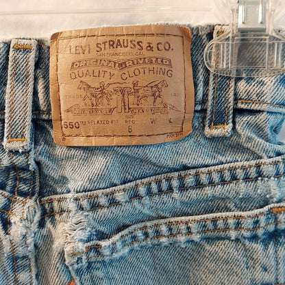 Levi's 550 Vintage Relaxed Fit Cut-Off Shorts Boys Regular Size 6