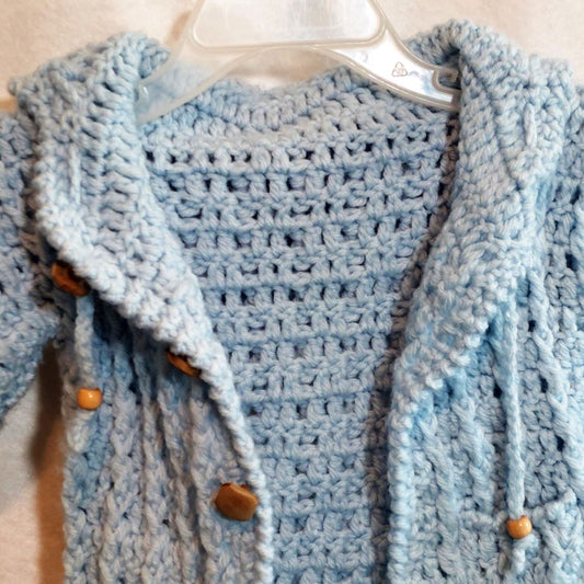 Handmade Infant Sweater Baby Blue