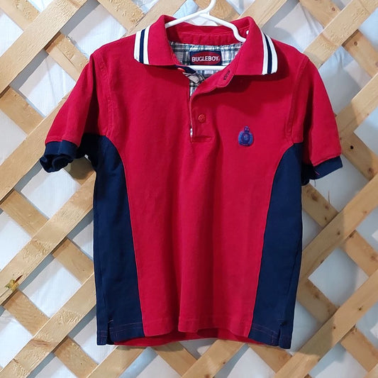 Bugle Boy Polo Shirt Red & Blue Vintage for Boys