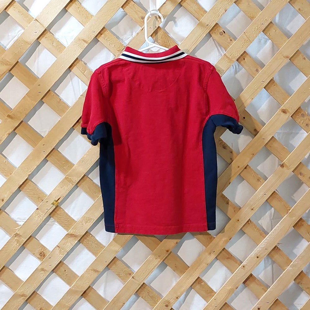 Bugle Boy Polo Shirt Red & Blue Vintage for Boys