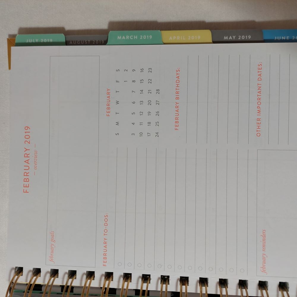 Eccolo 2018-2019 Day Planner Spiral Book