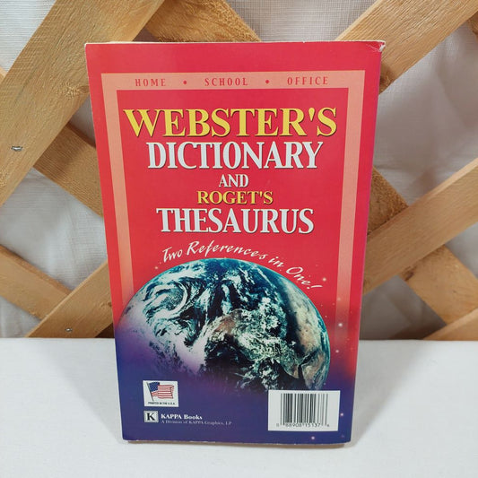 Webster's Dictionary and Roget's Thesaurus Softcover Book