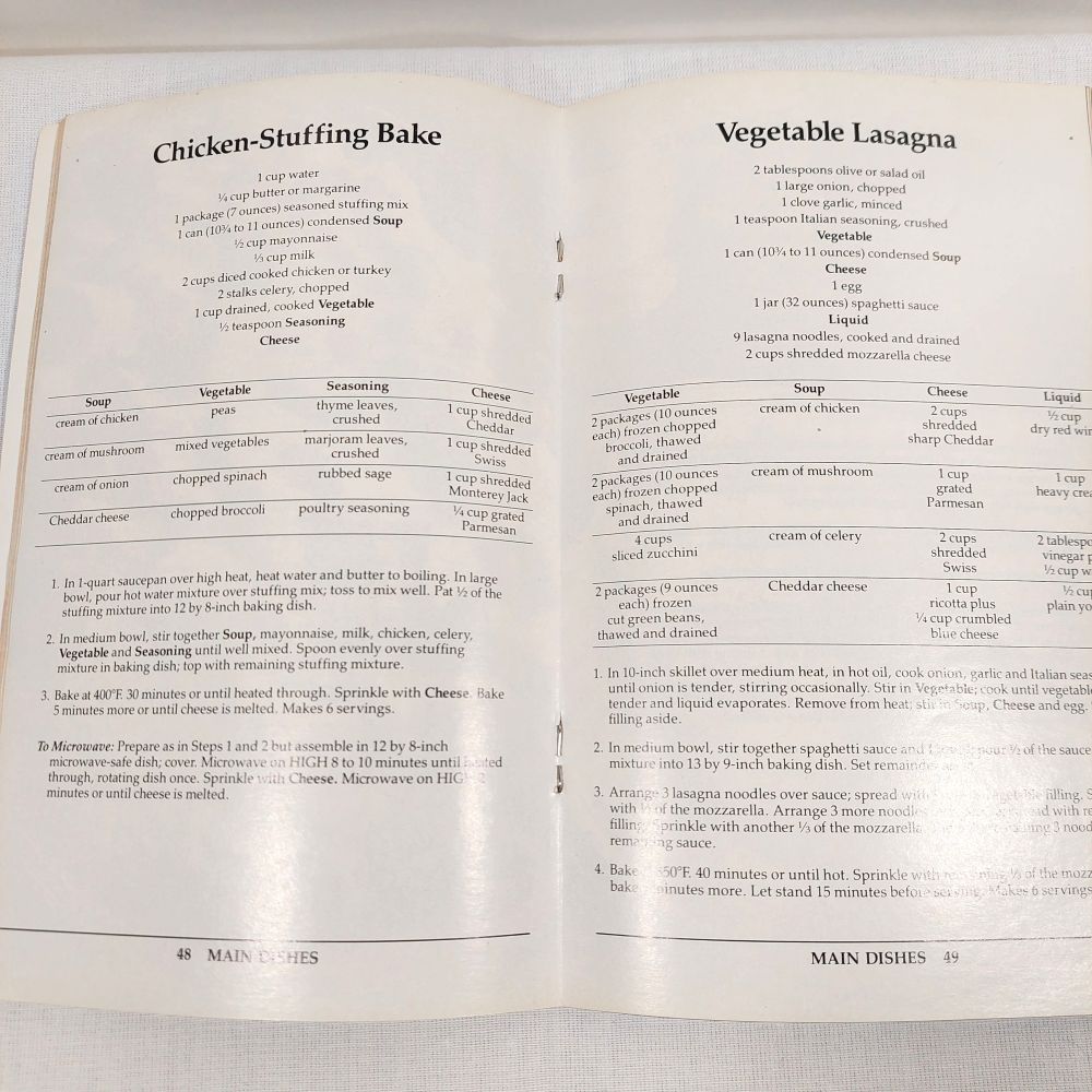 Campbell's Creative Cooking with Soup 8,000 Recipes Cookbook