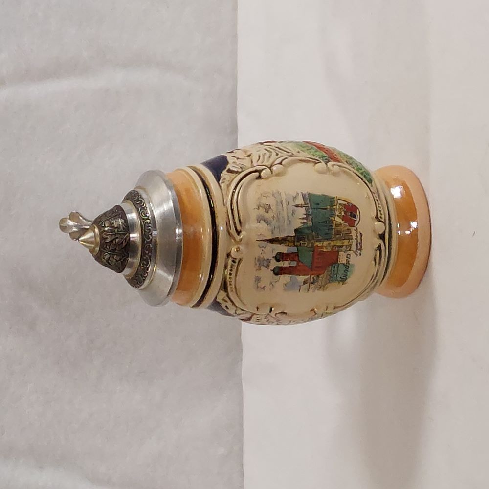 Zinn Miniature Embossed German Stein