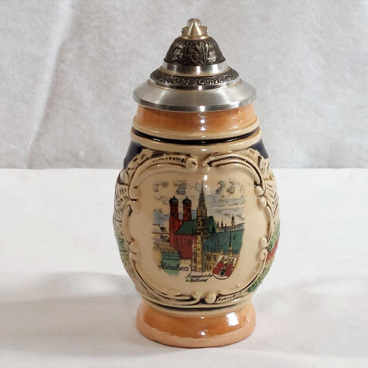 Zinn Miniature Embossed German Stein