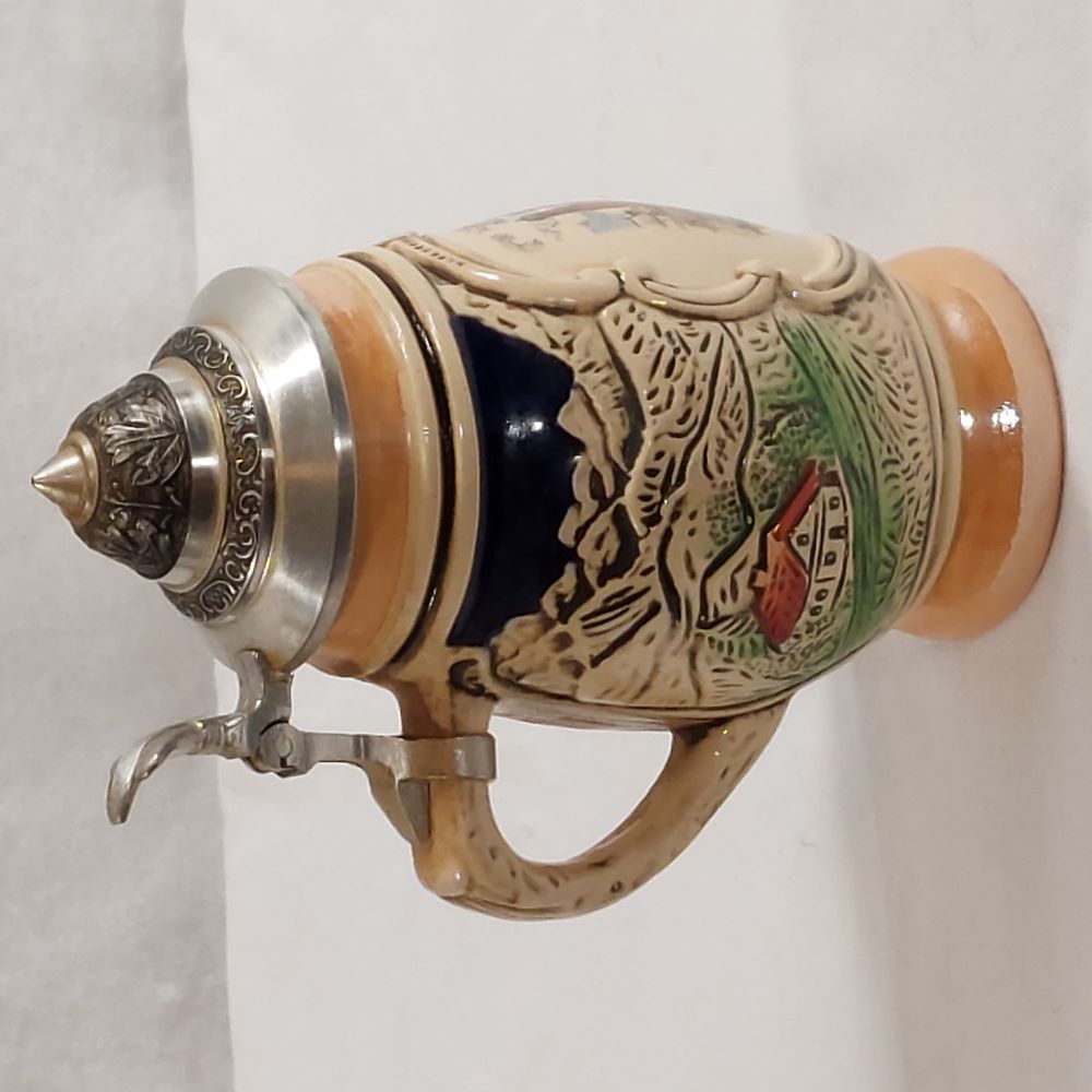 Zinn Miniature Embossed German Stein