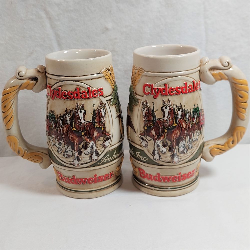 Budweiser Clydesdale Mugs Set of 2