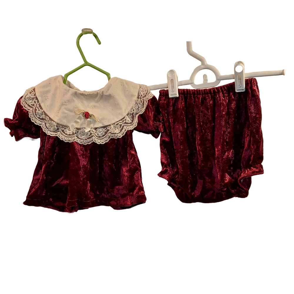 Cradle Togs Vintage 2-Piece Dress & Bloomer Set Infant Girls 0-6 Months