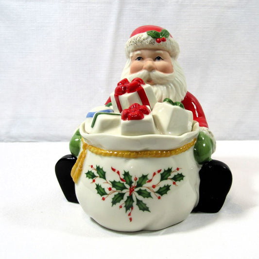 Lenox American by Design Holiday Santa Covered Candy Dish