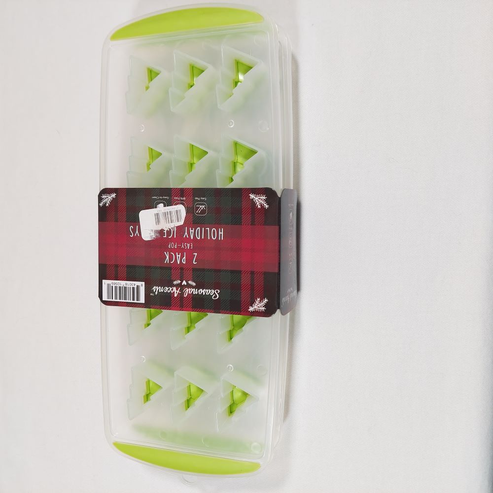 Seasonal Accents 2 Pack Easy-Pop Holiday Ice Trays