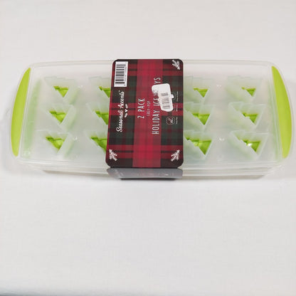 Seasonal Accents 2 Pack Easy-Pop Holiday Ice Trays