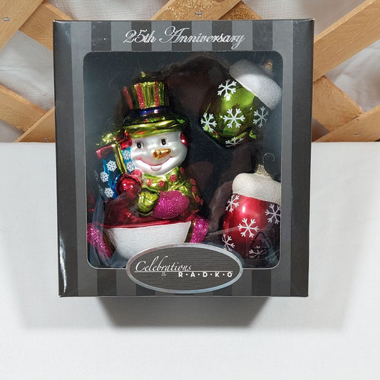 Celebrations By RADKO Holiday Ornament Set 25th Anniversary