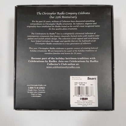 Celebrations By RADKO Holiday Ornament Set 25th Anniversary