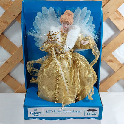 Holiday Time LED Fiber Optic Angel Christmas Tree Topper