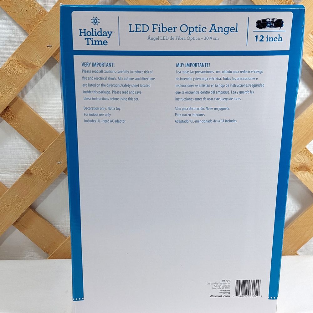 Holiday Time LED Fiber Optic Angel Christmas Tree Topper