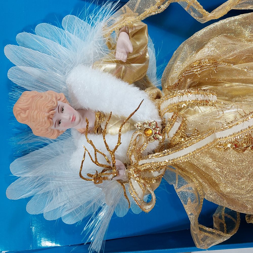 Holiday Time LED Fiber Optic Angel Christmas Tree Topper