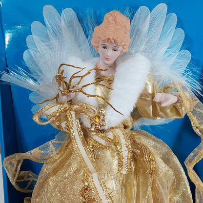 Holiday Time LED Fiber Optic Angel Christmas Tree Topper