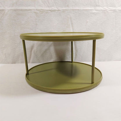 Vintage Rubbermaid Green Lazy Susan 2-Tier