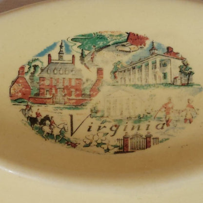 Pearl China Co. Vintage Spoon Rest State of Virginia